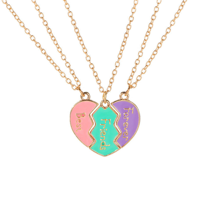 Wholesale Letter Good Friends Best Friends Love Splicing Necklaces